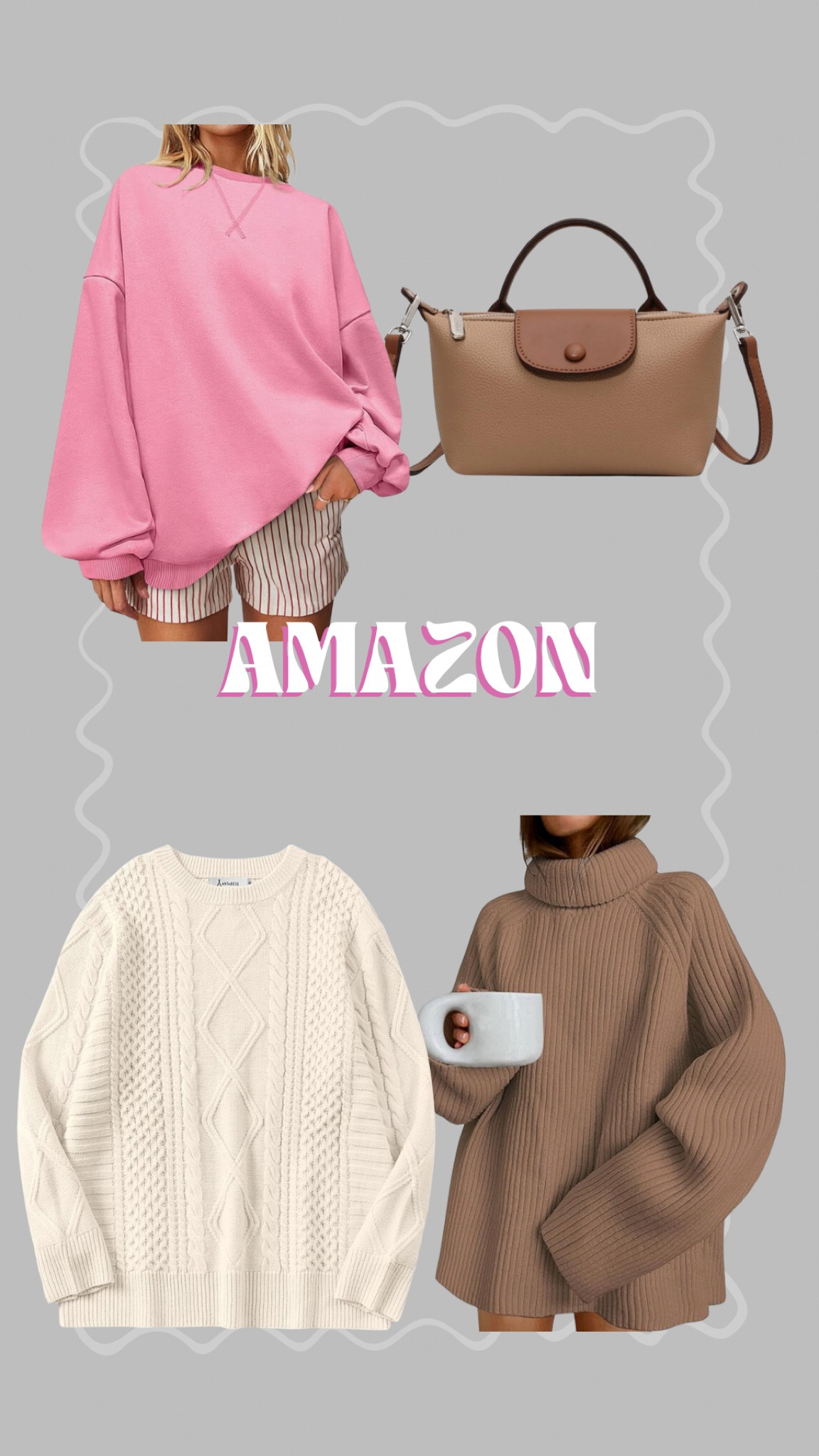 Amazon purchases from my reel! Size up in everything for a more oversized look and feel 💘💫 