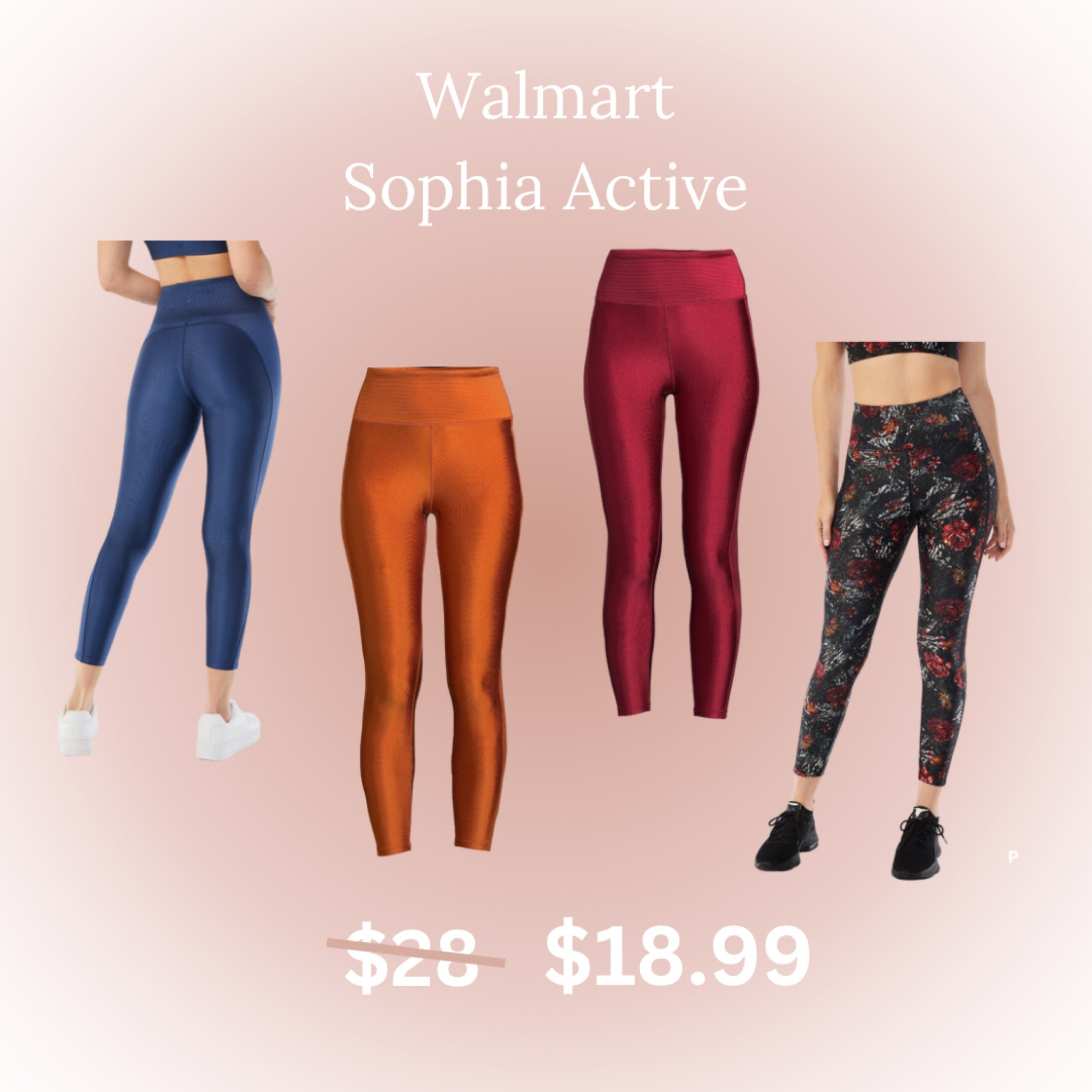 Price reduced clearance!! Sophia Active by Sophia Vergara leggings are on sale! Matching sports bras also on clearance! 