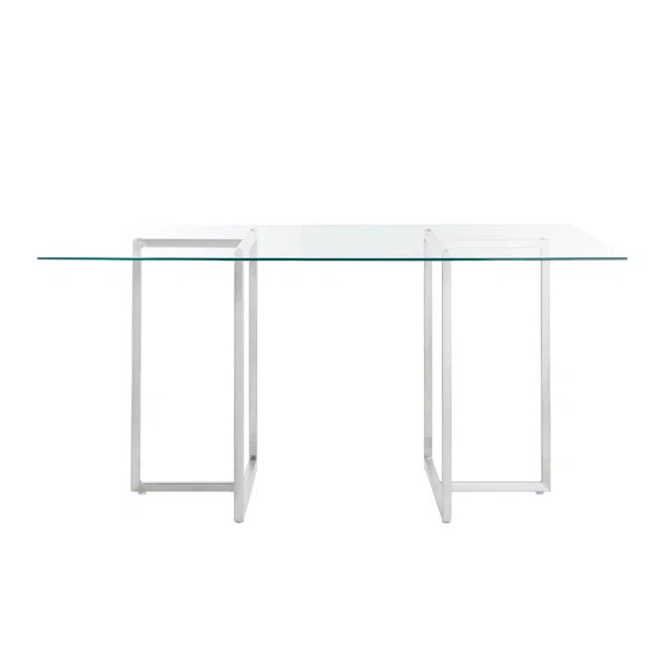 Wadley Glass Top Metal Base Dining Table | Wayfair North America
