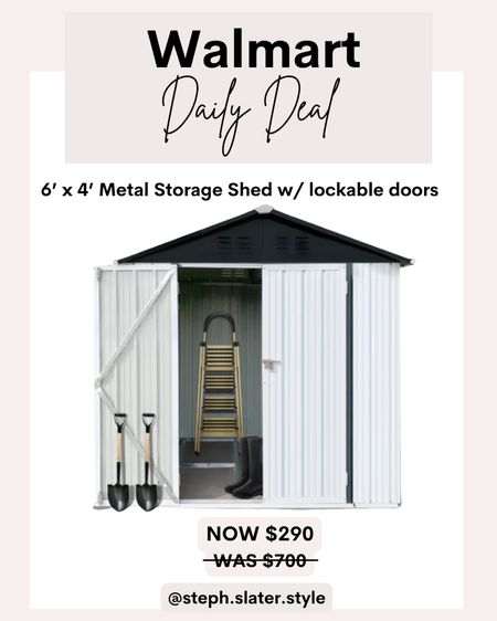 Walmart Daily Deal
4 x 6 storage shed

#LTKhome #LTKsalealert #LTKFind