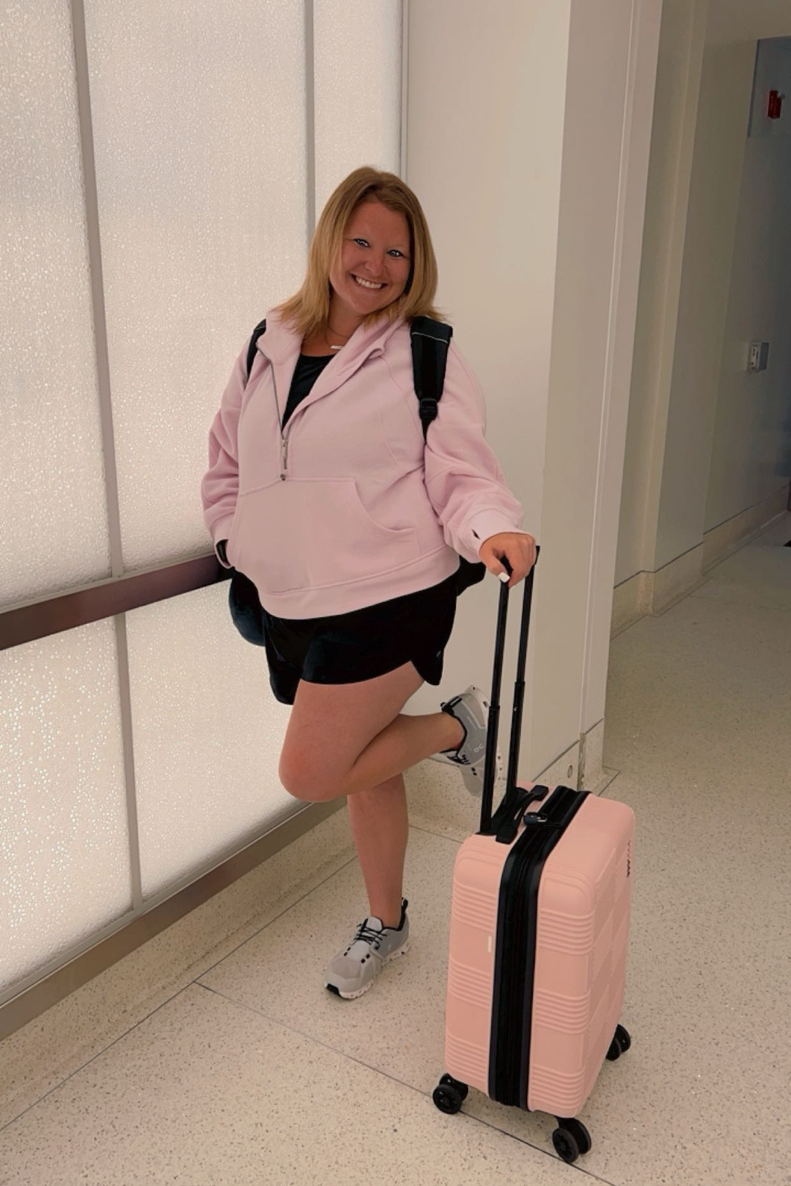Pink on pink travel fit 

#LTKtravel #LTKstyletip
