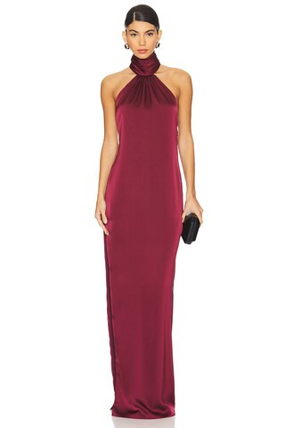 Sidrit Gown in Bordeaux | Winter Wedding Guest Dress Winter Black Tie Wedding Guest Dress Black Tie | Revolve Clothing (Global)