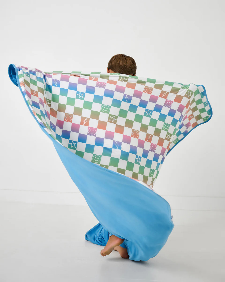 Ombre Cheery Checks Large Cloud Blanket\u00ae | Little Sleepies