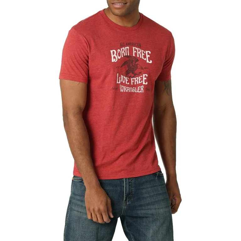 Wrangler Men's Short Sleeve Knit Tee, Sizes S-3XL | Walmart (US)