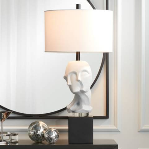 Possini Euro Faces 31" Modern Statue Ceramic Table Lamp | Lamps Plus