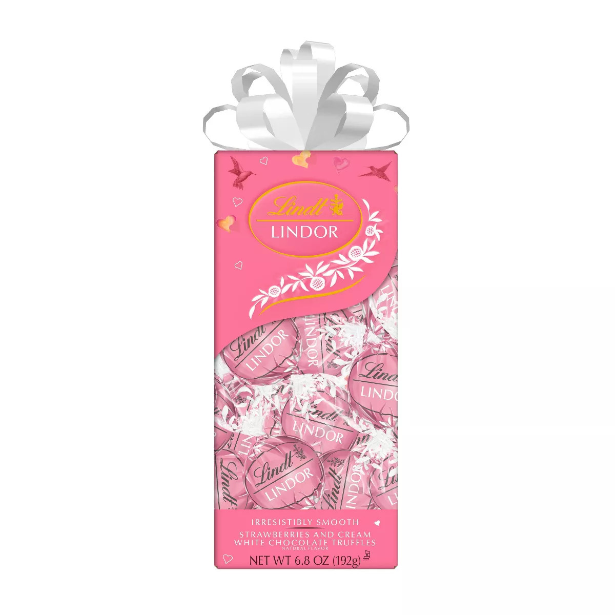 Lindt Lindor Valentine's Strawberries and Cream White Chocolate Truffles - 6.8oz | Target