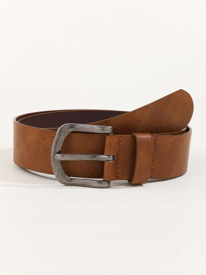 Geometric Buckle Belt With Hole Punch | SHEIN