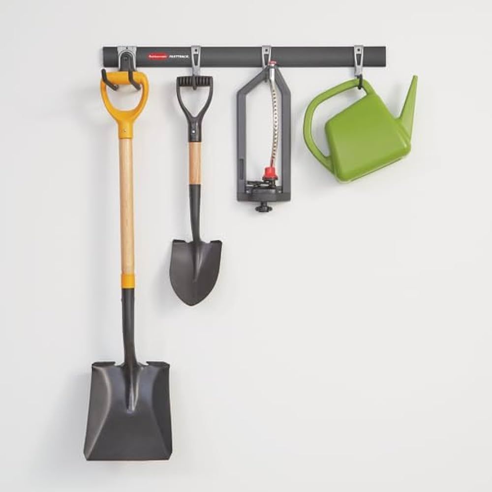Rubbermaid FastTrack Garage Storage Utility Hooks, 5 Piece, All in One Rail Hook Kit and Tool Org... | Amazon (US)