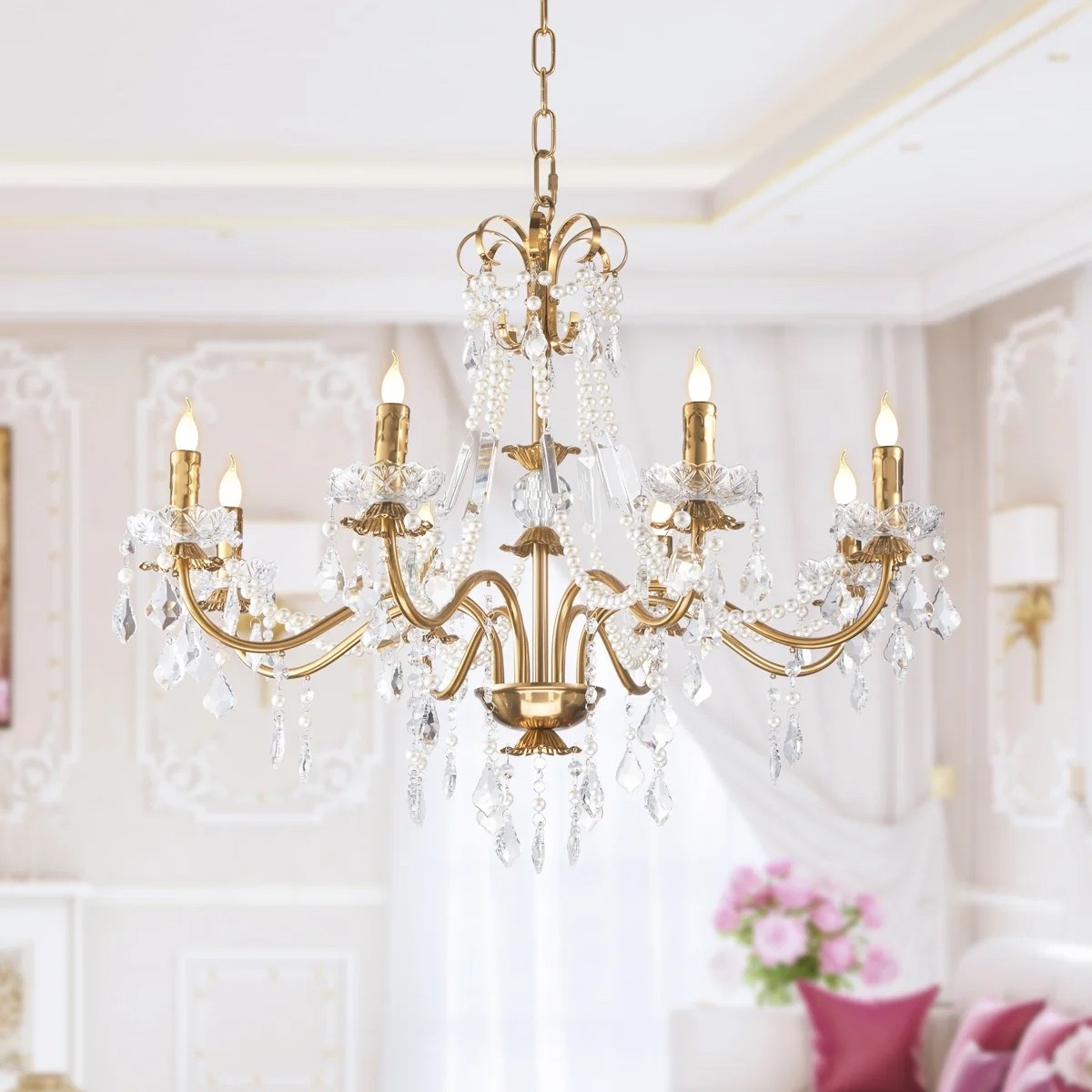 Add a touch of vintage elegance with this 8-light candle-style chandelier. ✨ Crystal accents add a beautiful sparkle, while the classic silhouette creates a sophisticated focal point for dining rooms, bedrooms, foyers, or living spaces. ON SALE and under $250.

Ideas
* Make a dining room feel instantly more elegant ✨
* Add vintage-inspired charm to a foyer
* Create a romantic bedroom atmosphere
* Pair with traditional or French-inspired décor
* Let it serve as the statement piece in the room

Keywords

* vintage chandelier
* candle chandelier
* crystal chandelier
* 8-light chandelier
* dimmable chandelier
* vintage home décor
* elegant lighting
* luxury home décor
* French-inspired décor
* traditional home décor
* romantic home décor
* dining room lighting
* foyer lighting
* bedroom lighting
* statement lighting
* crystal lighting
* sophisticated home décor
* timeless interiors

#LTKSaleAlert #LTKHome #LTKSeasonal