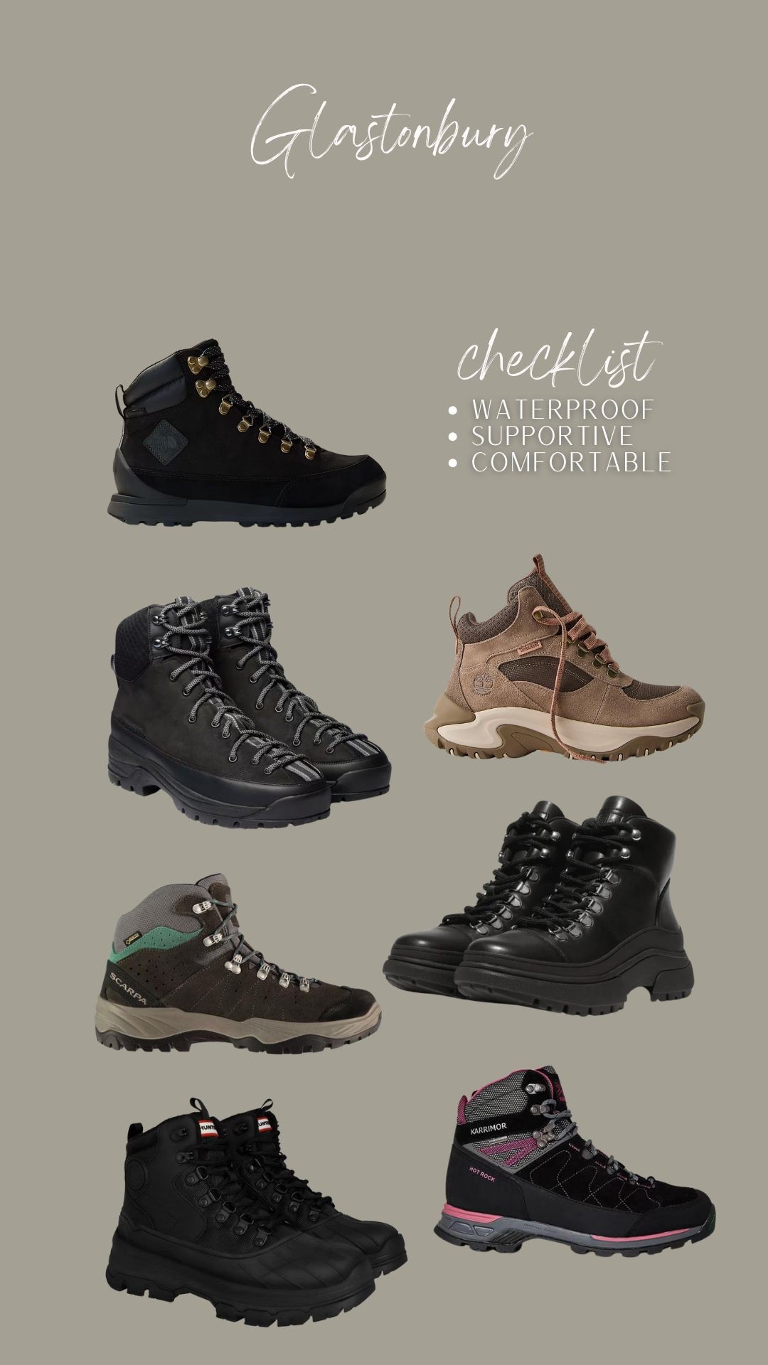 Glastonbury footwear edit - you want waterproof, supportive and comfortable shoes! You can be walking up to 50k steps a day 

#LTKsummer #LTKfestival #LTKuk