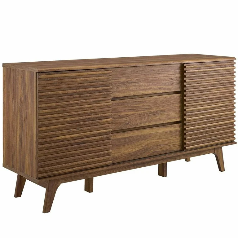 Modway Render 63" Sideboard Buffet Table or TV Stand in Walnut | Walmart (US)