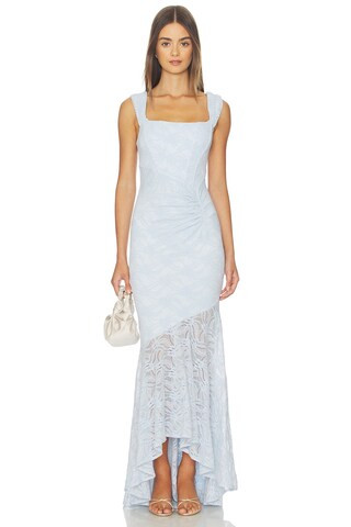 Micah Corset Dress in Baby Blue | Revolve Clothing (Global)