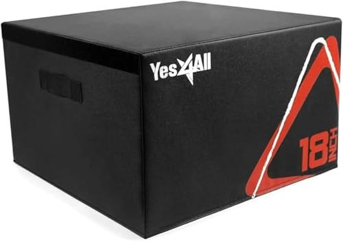 Yes4All Stackable Soft Plyo Box, Adjustable Plyometric Jump Box for Plyometric Exercises, HIIT, Conditioning - Black - 18 | Amazon (US)