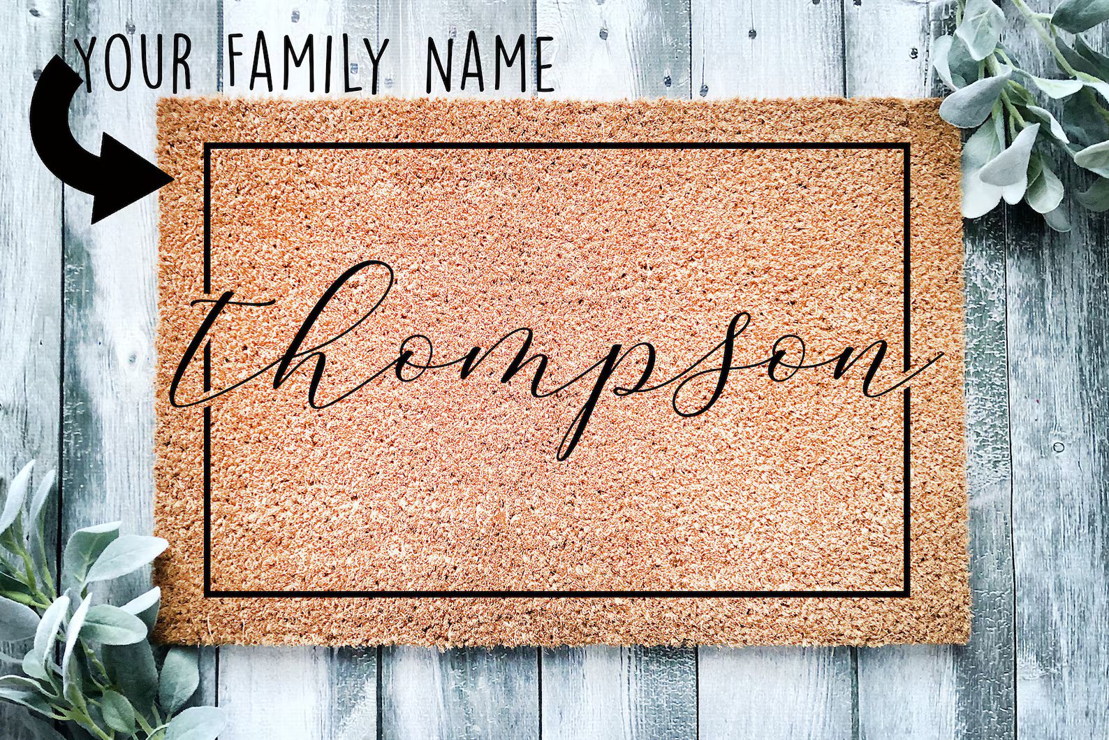 Elegant Family Name Custom Doormat | Wedding Gift | Custom Doormat | Personalized Doormat | Closi... | Etsy (US)