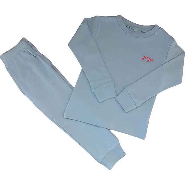 Little Kid Pajama Set, Pastel Blue | Maisonette