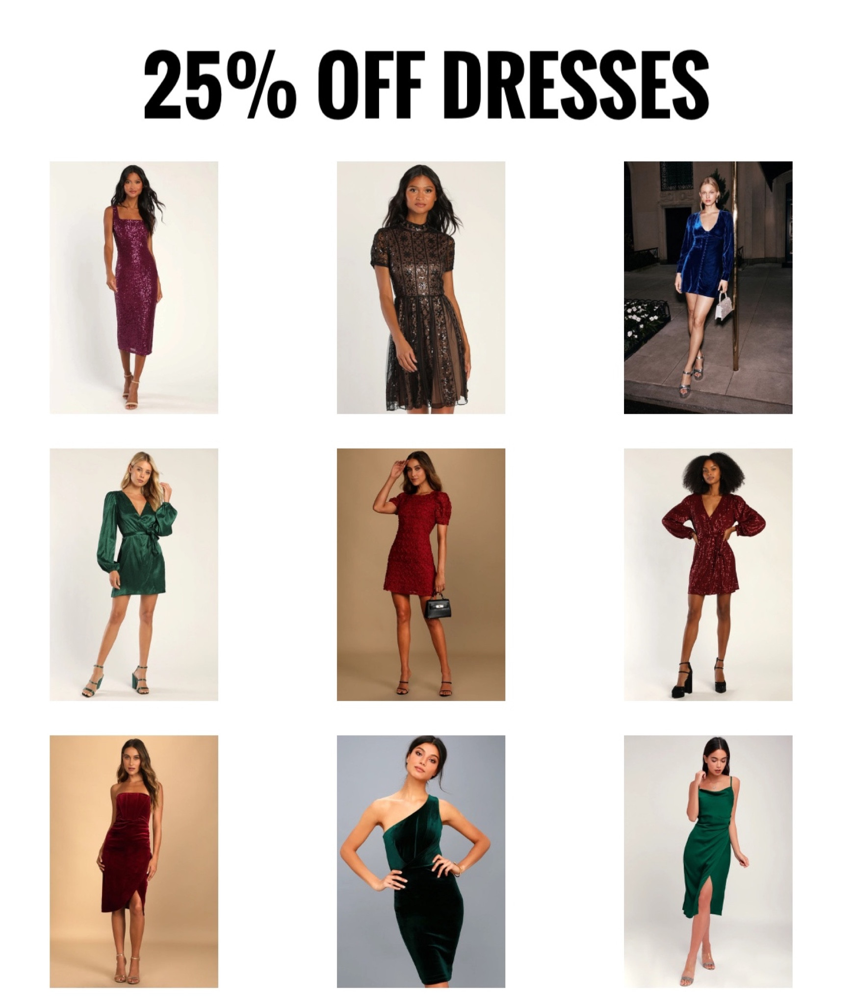 25% off event dresses, holiday dresses, wedding guest dresses 

#LTKCyberweek #LTKHoliday #LTKsalealert