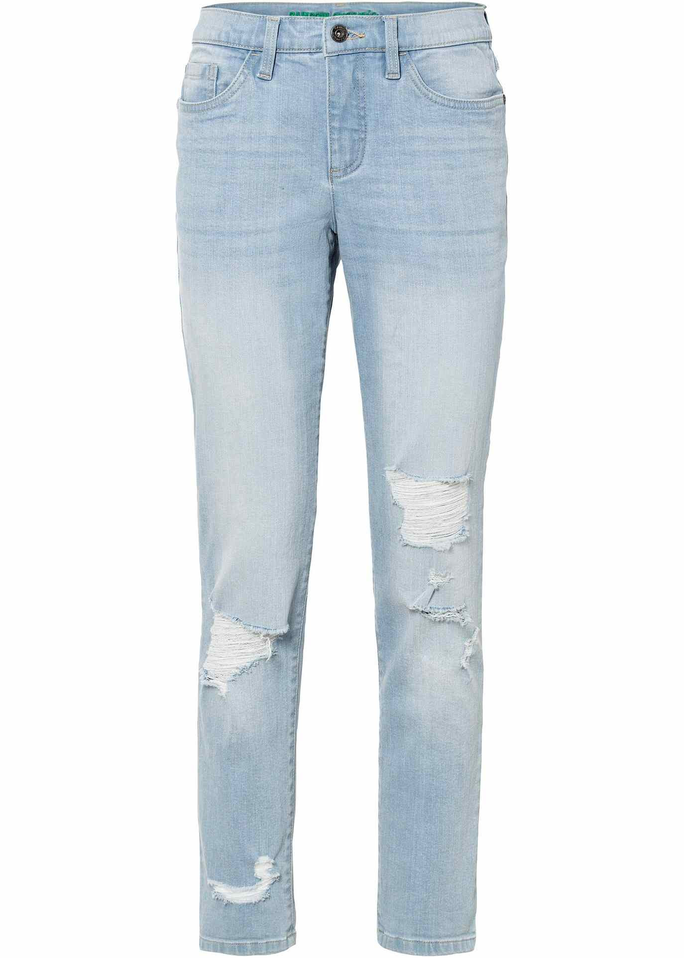Mom Jeans mit Destroy-Effekten aus Bio-Baumwolle | Bonprix DE