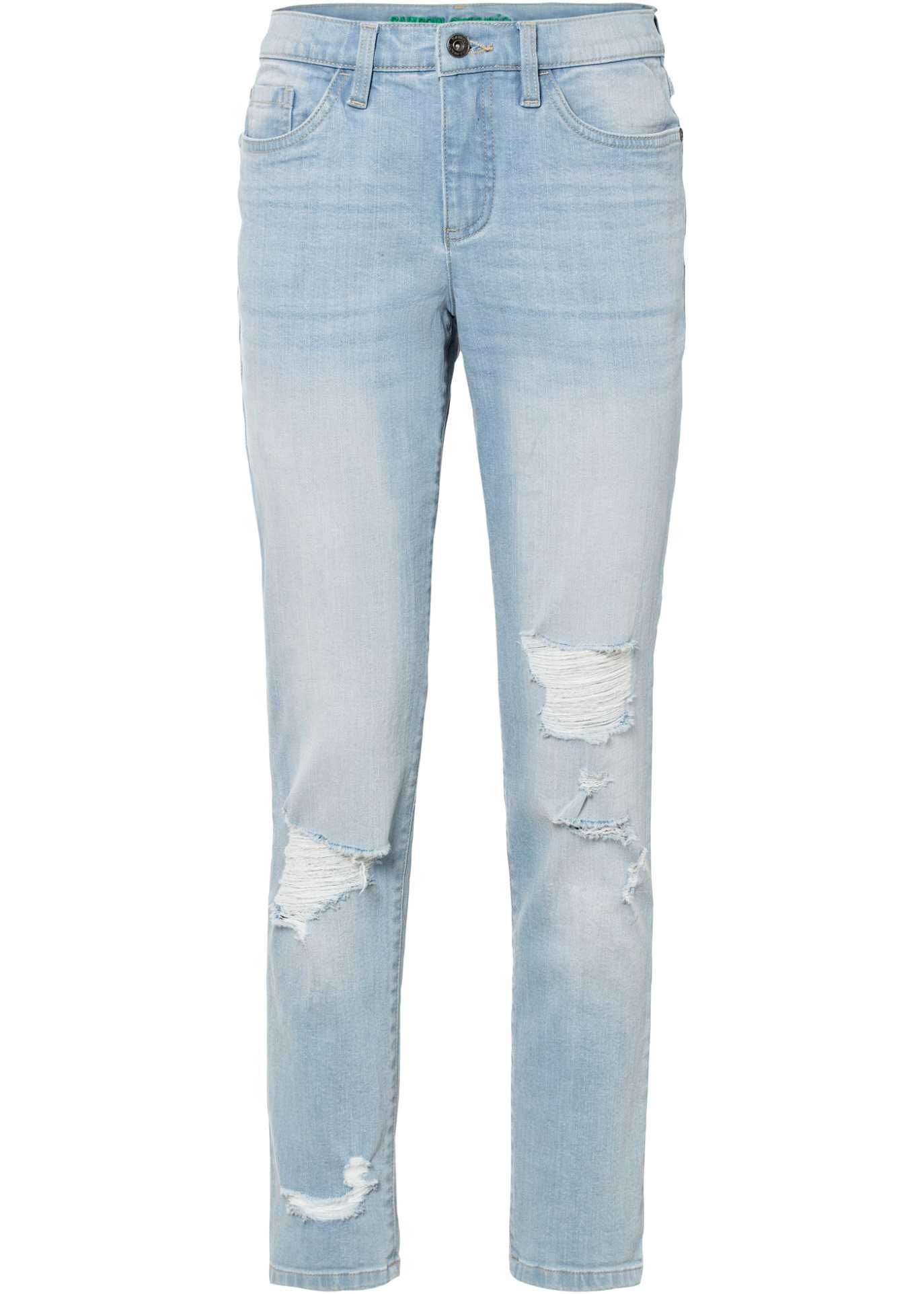 Mom Jeans mit Destroy-Effekten aus Bio-Baumwolle | Bonprix DE