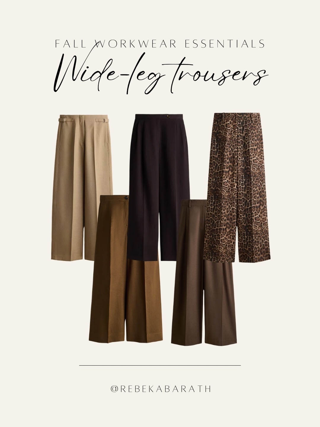 fall workwear essentials // wide-leg trousers from H&M✨

fall workwear | wardrobe edit | neutral outfits | tailored trousers | the trouser edit

#LTKSeasonal