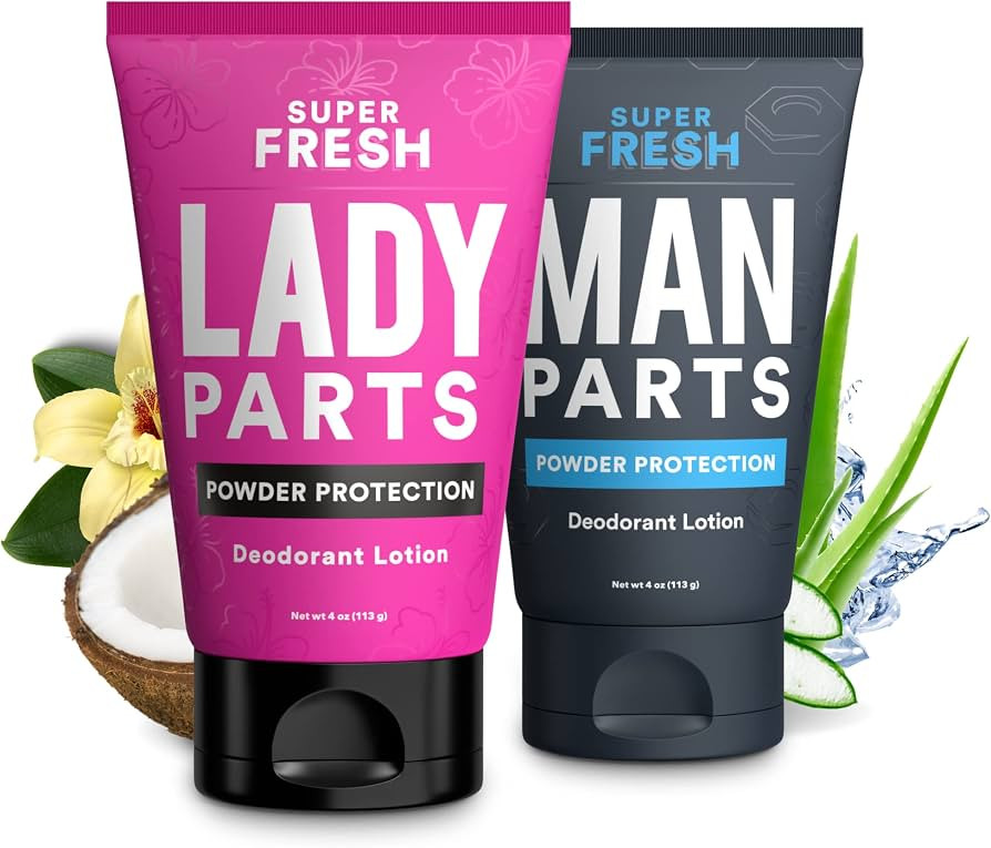Super Fresh Man and Lady Parts DUO - Aluminum Free Deodorant - Lotion to Powder - Private Parts, ... | Amazon (US)