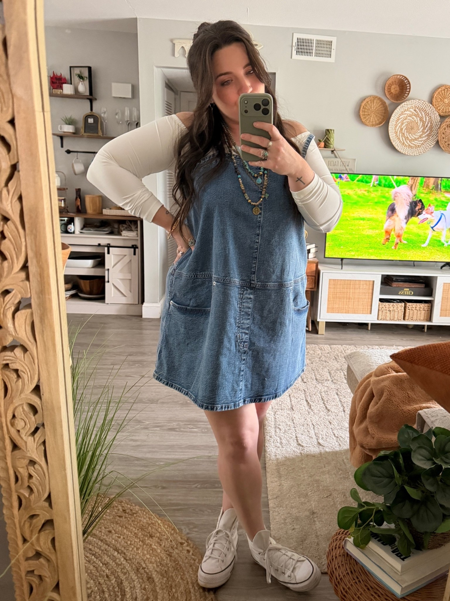 Wearing size XL for the dress and size large for the white top!

#LTKMidsize #LTKootd #LTKgrwm