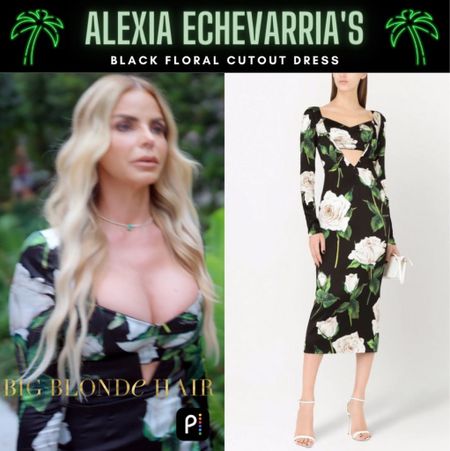 Floral Find // Get Details On Alexia Echevarria’s Black Floral Cutout Dress With The Link In Our Bio #RHOM #AlexiaEchevarria 