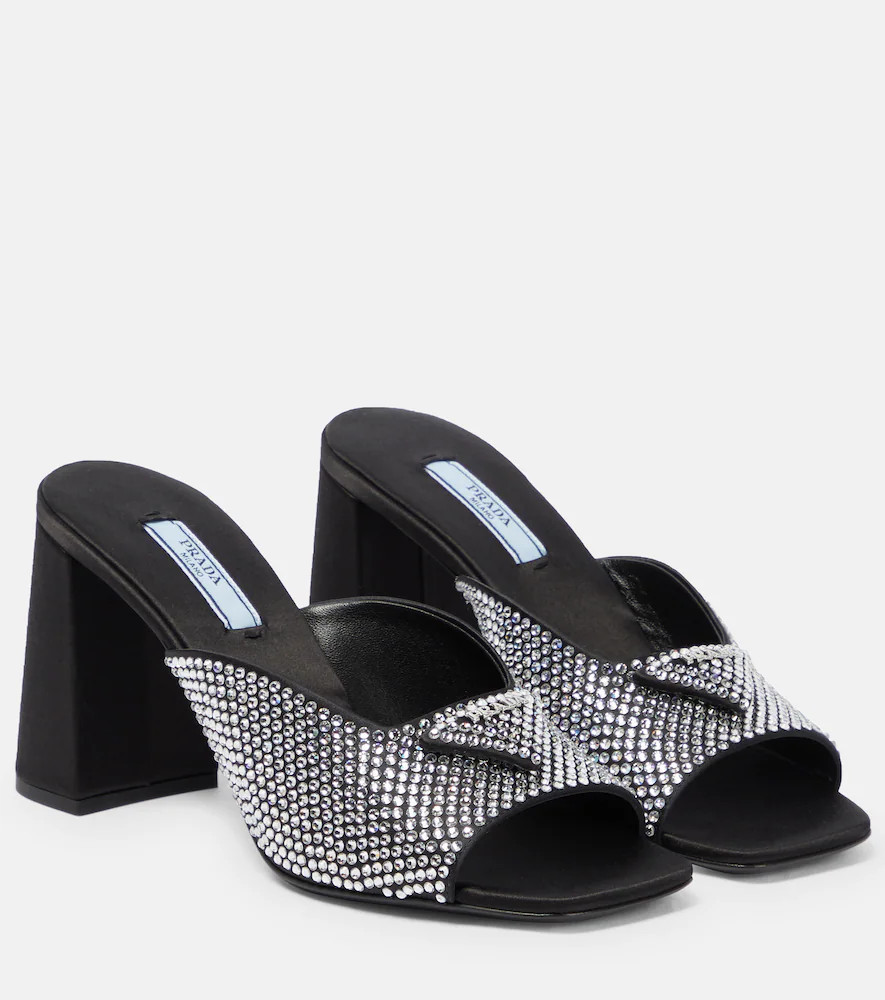Prada Embellished satin sandals | Mytheresa (US/CA)