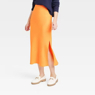 Women's Midi A-Line Slip Skirt - A New Day™ | Target