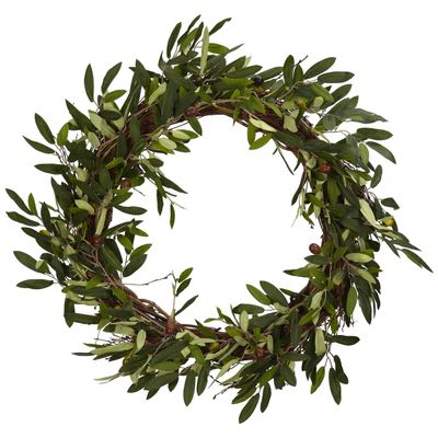 20" Olive Wreath | Nearly Natural