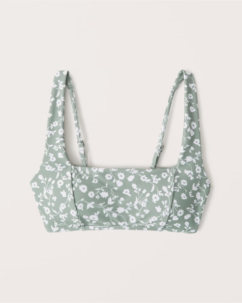 Wide-Strap Squareneck Bikini Top | Abercrombie & Fitch (UK)