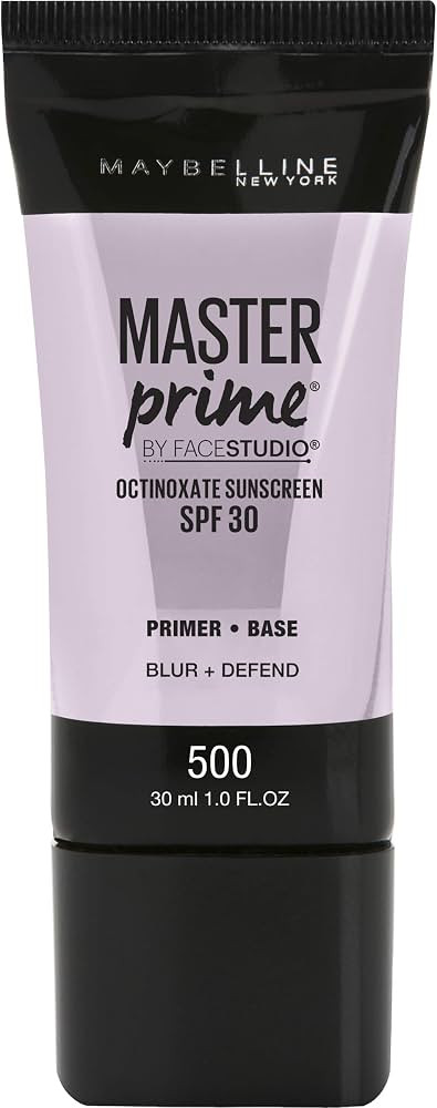 Maybelline New York Facestudio Master Prime Primer Makeup, Blur+ Defend, 1 fl. oz. | Amazon (US)