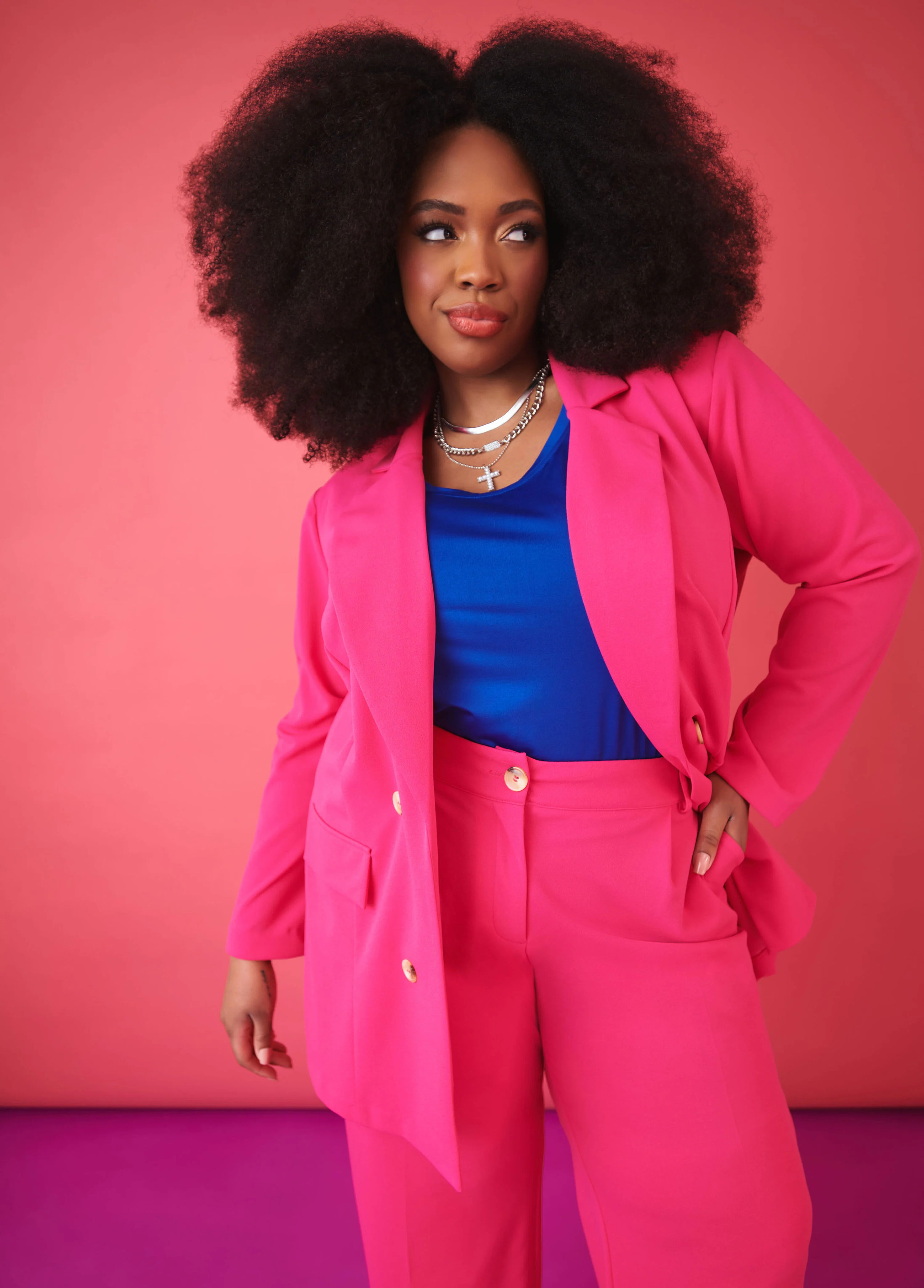 Stretch Crepe Boyfriend Blazer | Ashley Stewart