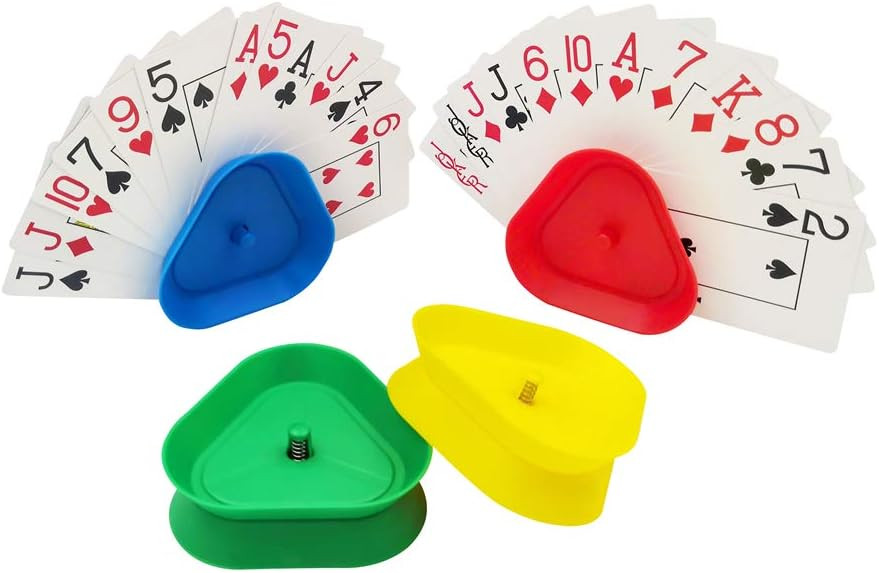 Yuanhe Set of 4 Playing Card Holder for Kids, Seniors,Hands Free Cards Holders for Cards Game, Po... | Amazon (US)