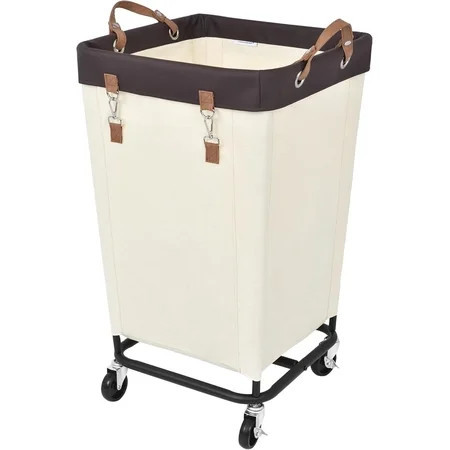 StorageWorks 160L Laundry Basket with Wheels, Large Rolling Hampers for Clothing Organizer, Dirty Clothes Basket for Hotel, Home, Closet, Dorm, Beige | Walmart (US)