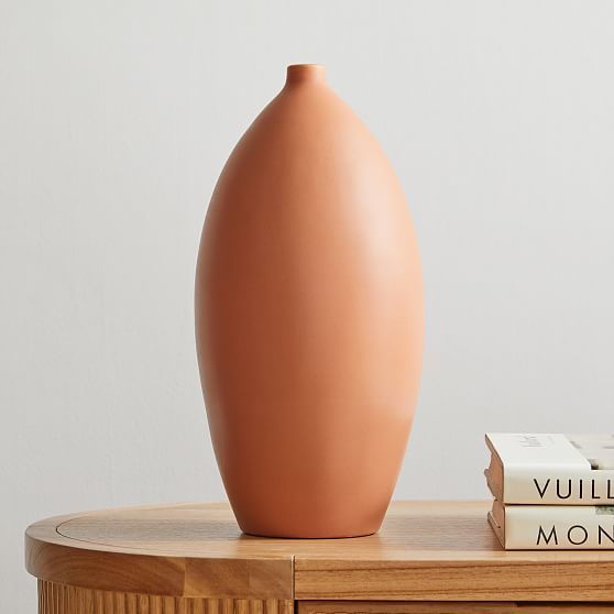 Crackle Glaze Vases, Oval, Sunset, Ceramic, Large | West Elm (US)