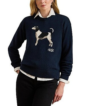 Lauren Ralph Lauren Intarsia-Knit Dog Sweater - S | Dillard's