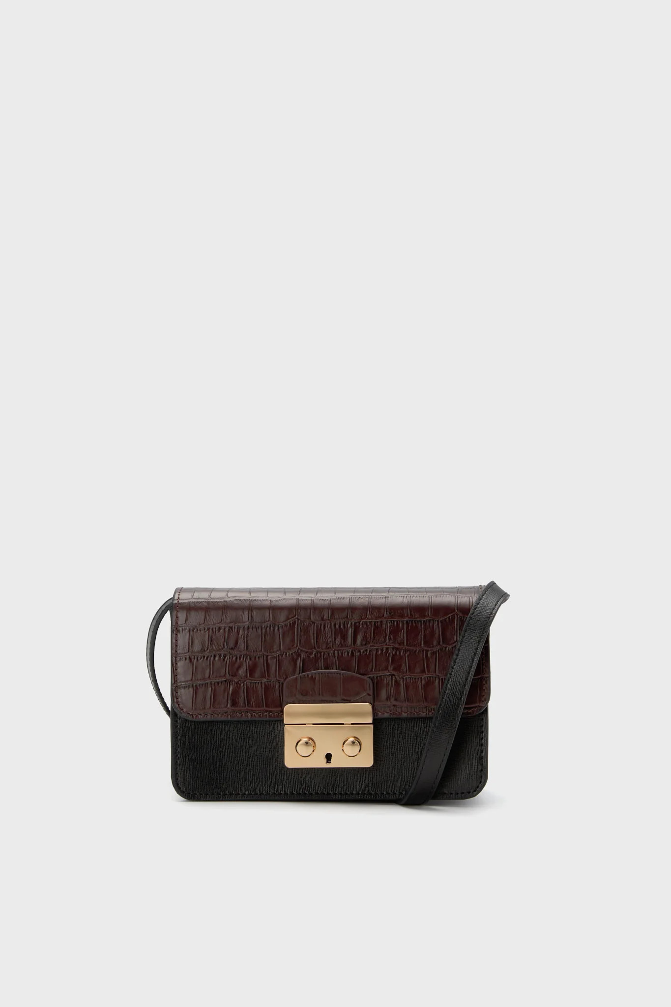 Mixed Leather Mini Anderson Crossbody | Tuckernuck (US)