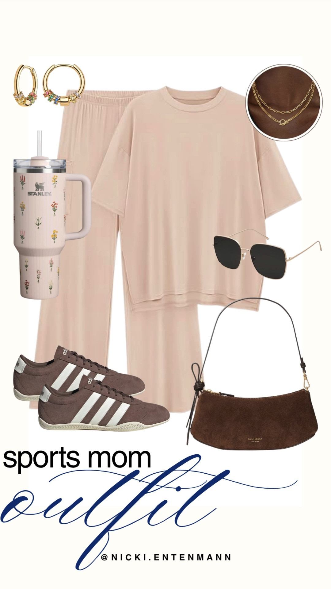 Sporty mom chic made easy with a comfy lounge set, crisp sneakers, and a trendy bag. Stay stylish while conquering errands and playdates effortlessly. 🌸👟👜  

#sportymom #chicstyle #athleisure #fashionfinds #styleinspo #womenswear #ootd #momstyle #trend #streetstyle 

 #LTKMothersDay #LTKootd #LTKmomlife