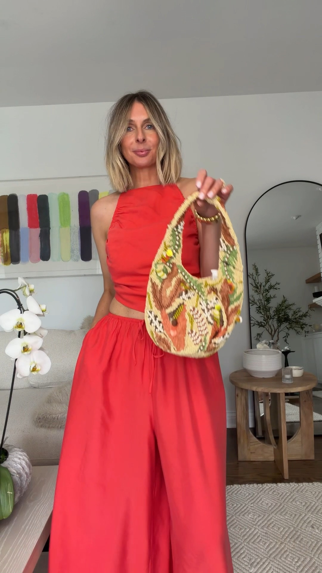 this might be my favorite zara haul EVER! 😮‍💨 sizing and my thoughts below… 

RUFFLE BLOUSE - small. feels very Chloé. i’m obsessed. dress up with jeans or go more boho / casual / festival vibes with denim shorts. 

DEMIN SHORTS - size 4. the most perfect wash and fit. going to be wearing on repeat. 

RED SET - small pants. medium top. i have no words. the wide leg pant is INSANITY! wear with a white tank or GO ALL IN and snag the halter backless top too. just so so good! 😮‍💨 

FRINGE DRESS -  medium. how FUN is this dress. the most perfect piece for vacation or a summer party! 

WHITE SHORTS - size 6. i love that zara call these “mom shorts” because hell yeah. they cool AF…and so are we! the sneaky plaid on the pocket…killer!!

WHITE TANK -large. my new favorite amazon find! boxy. cropped to perfection. comes in a million colors. 

CARDIGAN - xl. yes SIZE UP! that’s how we make this cardigan less matronly and more cool! 

GREEN MINI DRESS - small. the color. the print. the shape. the fit. fun and flirty! such a refreshing dress! 👌 

summer style. vacation outfit. pant set. wide leg pants. zara haul. zara style. effortless style. @Zara

#LTKgrwm #LTKootd #LTKOver40