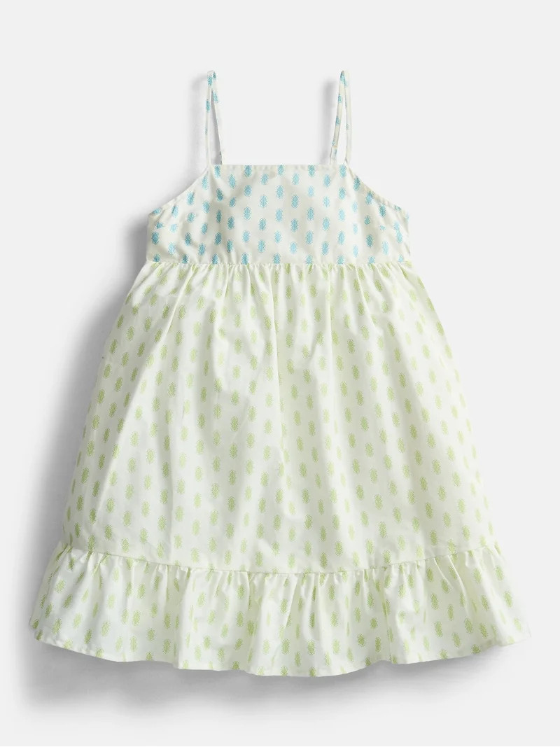 Weekend Academy Girls Sleeveless Cotton Babydoll Dress, Sizes 4-18 | Walmart (US)