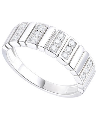 Diamond Ring (1/3 ct. t.w.) in Sterling Silver | Macy's