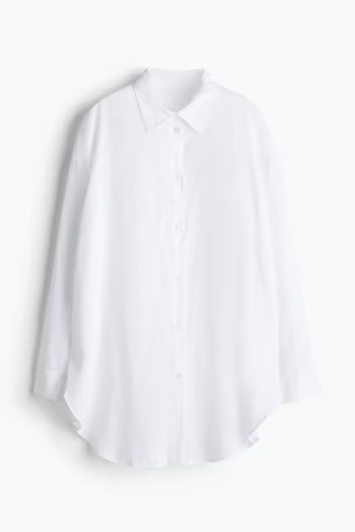 H & M - Linen Beach Shirt - White | H&M (US + CA)