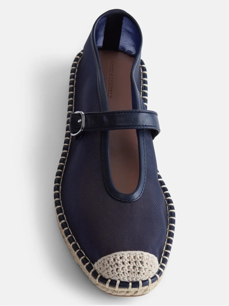 Free Assembly Women's Mesh Mary Jane Espadrilles | Walmart (US)