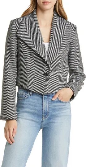 Halogen® Crop Chevron Blazer | Nordstrom | Nordstrom