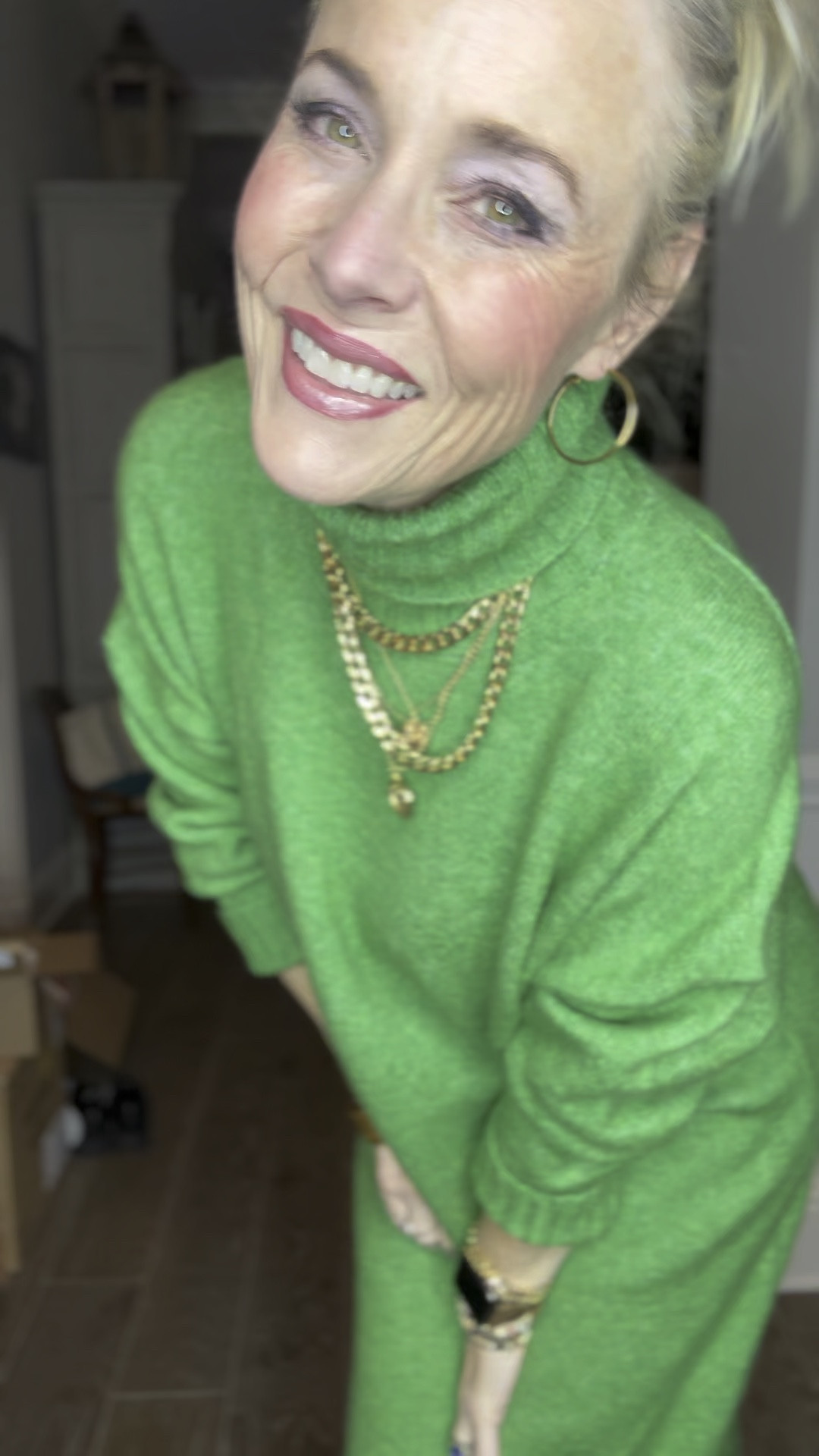 Still available right now in L and XL regular length. All other sizes and lengths (petite and tall) will be back in stock in a few weeks. You can get on the waitlist to be notified from Anthropologie. I’m in a regular S. It runs REALLY big!

#LTKHoliday #LTKmidsize #LTKplussize