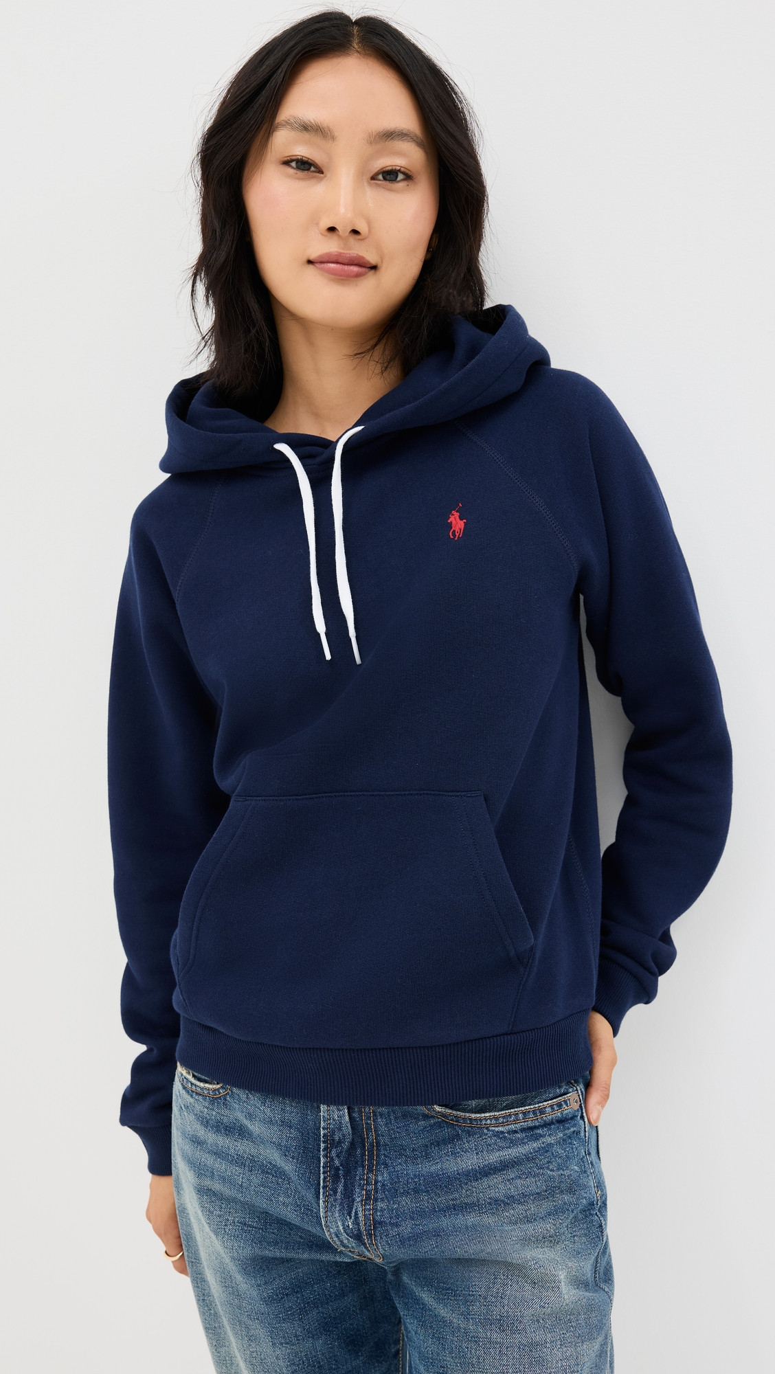 Polo Ralph Lauren Shrunken Hood Sweatshirt Cruise Navy S | Shopbop