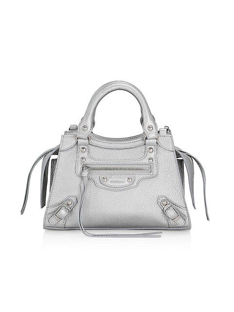 Mini Neo Classic Grained Leather Satchel | Saks Fifth Avenue