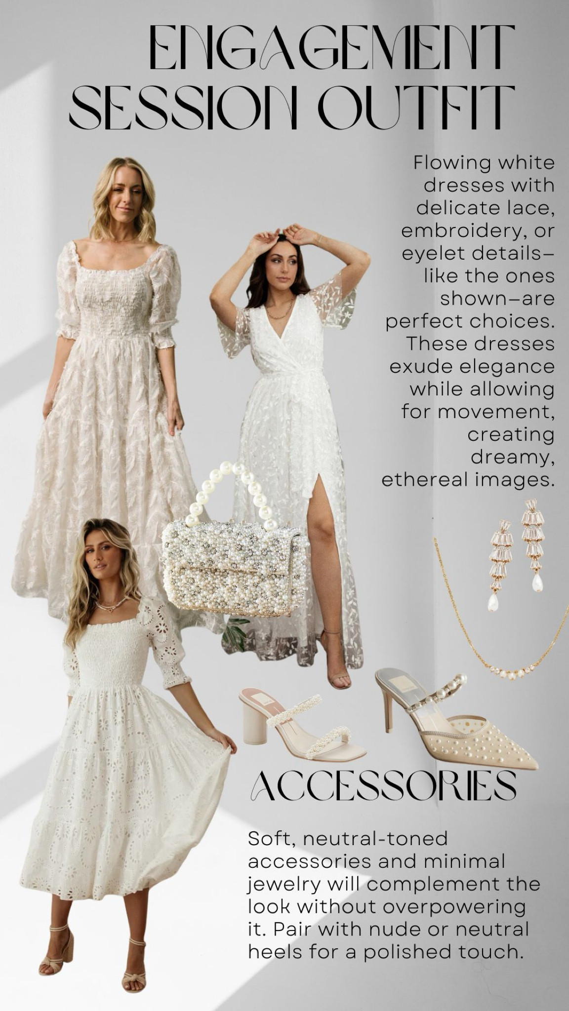 “Engagement session outfit inspo ✨ If you’re wondering what to wear for your upcoming photoshoot, flowy dresses are always a YES! They add movement, romance, and that effortlessly dreamy vibe to your photos. These stunning dresses from @balticbornclothing are perfect for golden hour sessions, and the best part? They flatter every body type!

📸 Pro tip: Soft, neutral tones and earthy colors photograph beautifully and keep the focus on YOU. Save this for later & tag your photographer bestie!

#LTKstyletip #EngagementSession #BalticBorn #PhotoshootOutfits #EngagementOutfits #LTKFinds”

#LTKStyleTip #LTKWedding