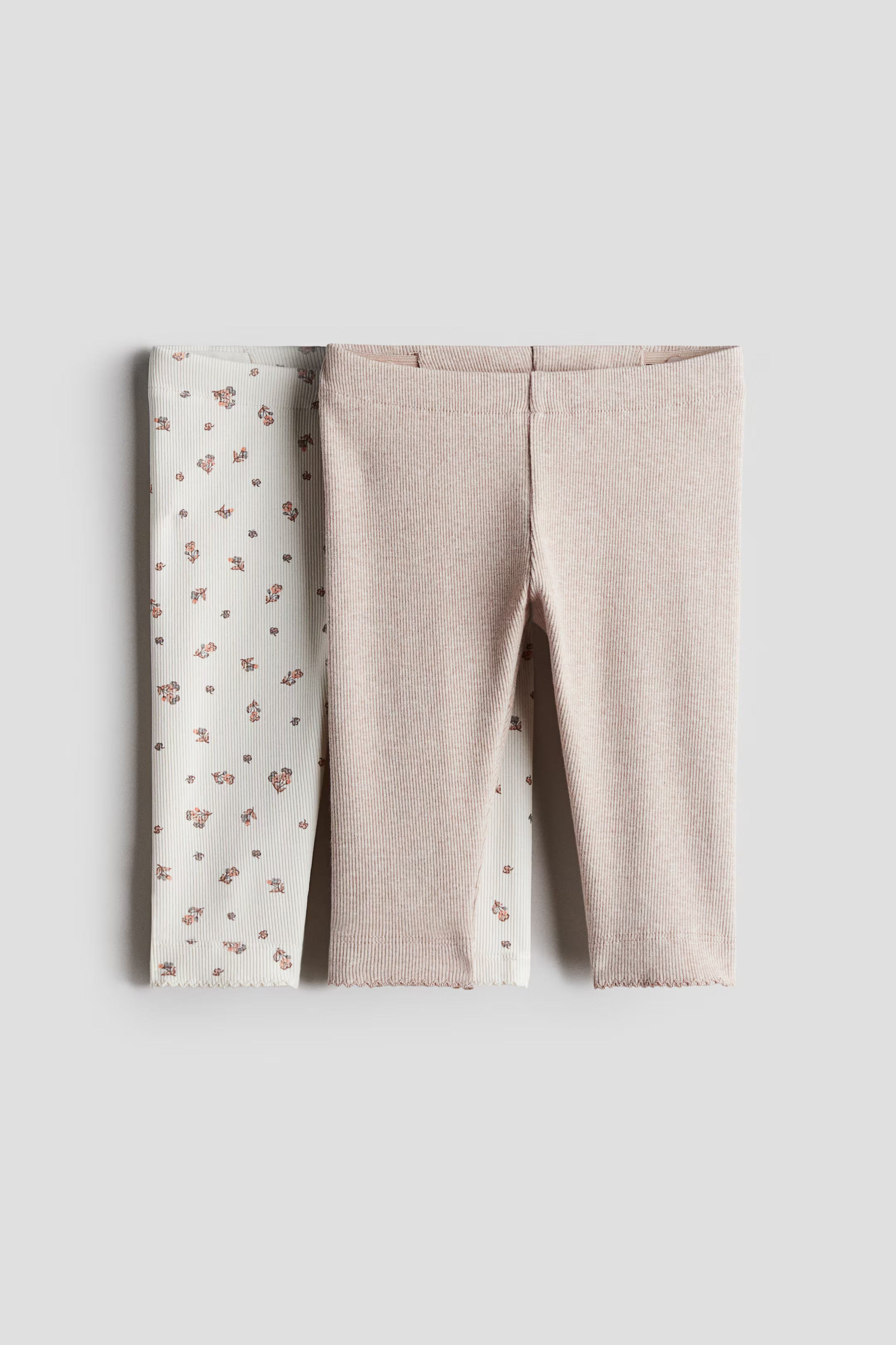 2-Pack Ribbed Cotton Leggings | H&M (US + CA)