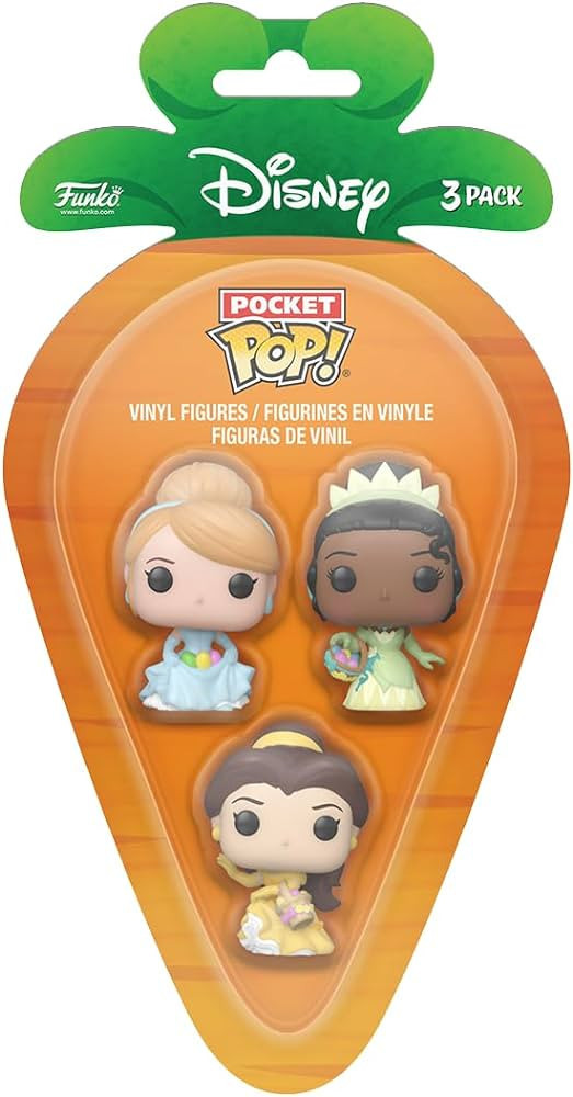 Funko Pocket Pop!: Disney - Easter Tiana, Belle, & Cinderella 3-Pack | Amazon (US)